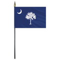 Global Flags Unlimited South Carolina Stick Flag 4"x6" E Gloss 200596